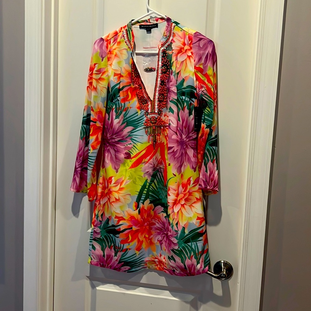 Boston Proper size XXS beautiful summer floral dress! NWT